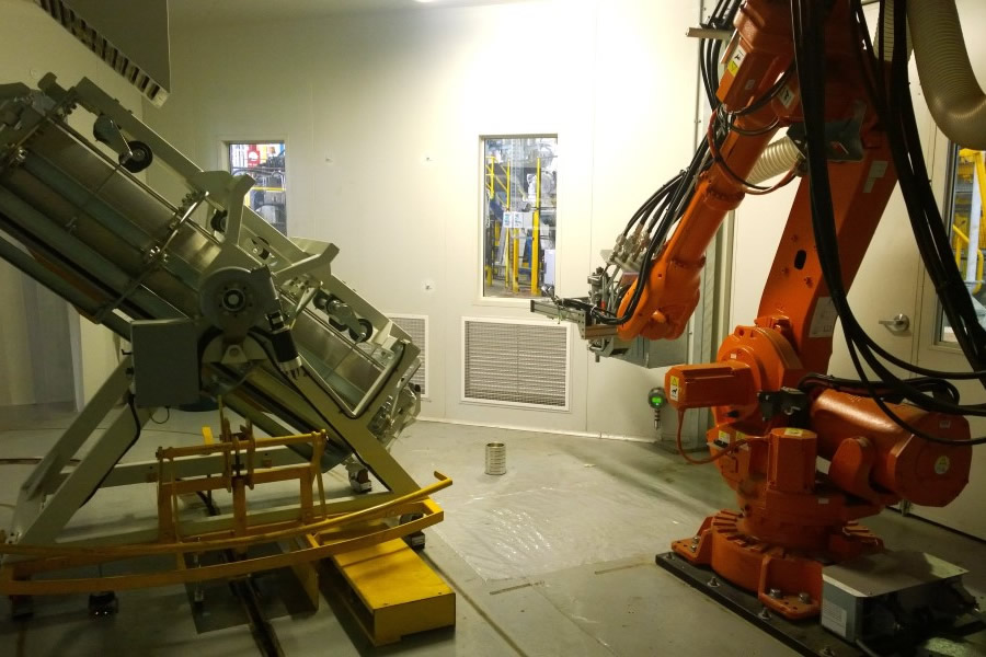 Robot with Vision System for Automatic Foam Injection – Apex Automation ...